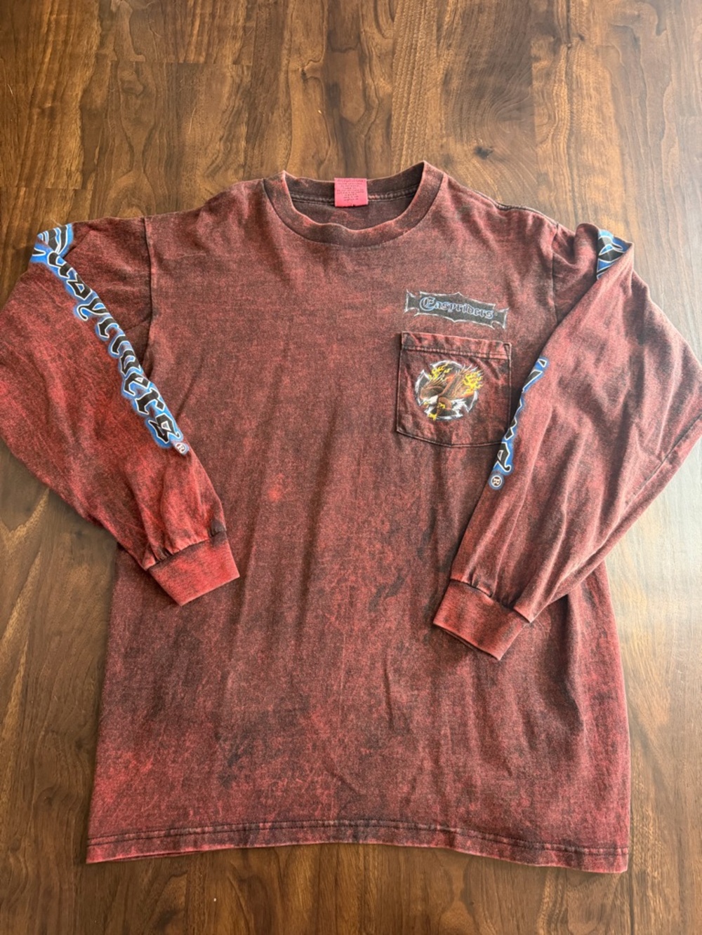 Easyriders Vintage Magazine Tie Dye T-Shirt Red Eagle Print Motorcycle Jensen